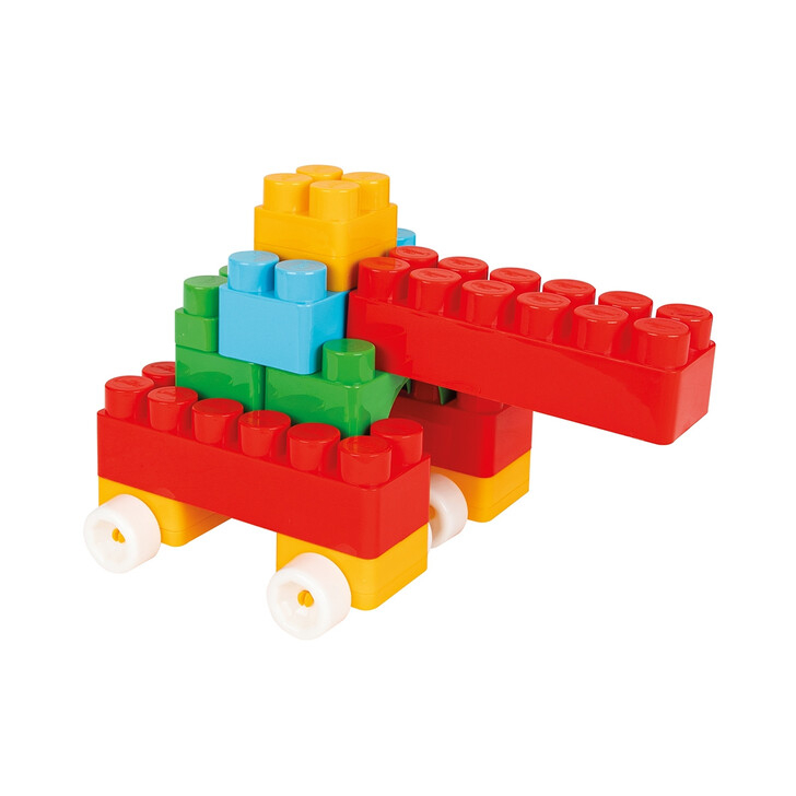 Jucarie Pilsan Cuburi de construit in cutie Jumbo Blocks 60 piese
