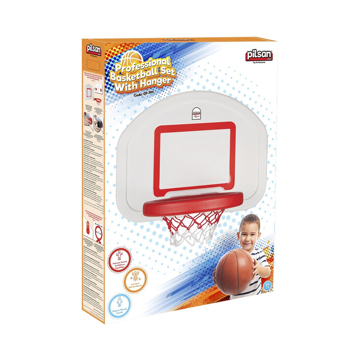 Panou cu cos baschet pentru copii Pilsan Professional Basketball Set with Hanger