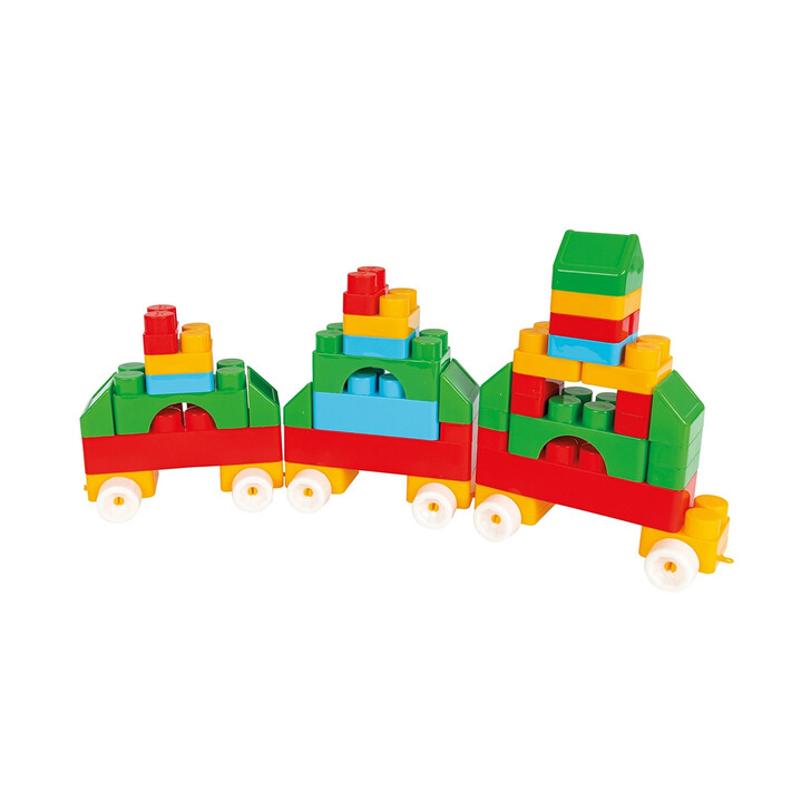 Jucarie Pilsan Cuburi de construit in cutie Jumbo Blocks 166 piese