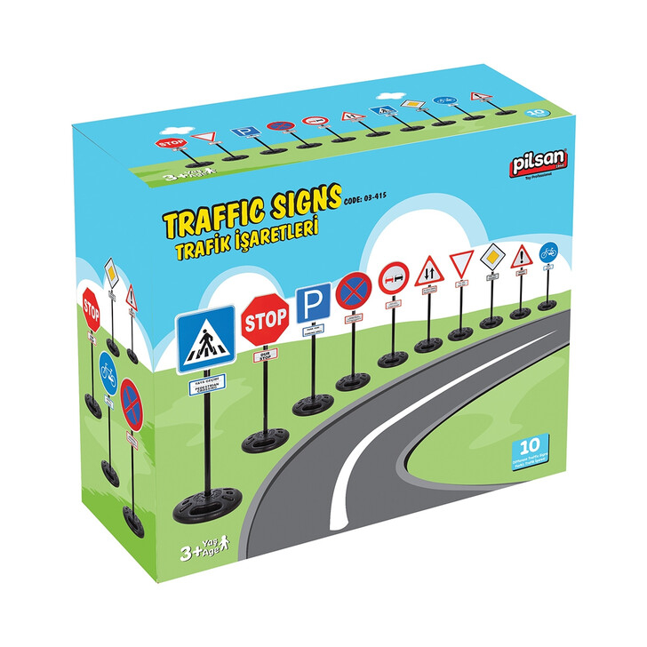 Set Pilsan Jucarie indicatoare rutiere Traffic Signs