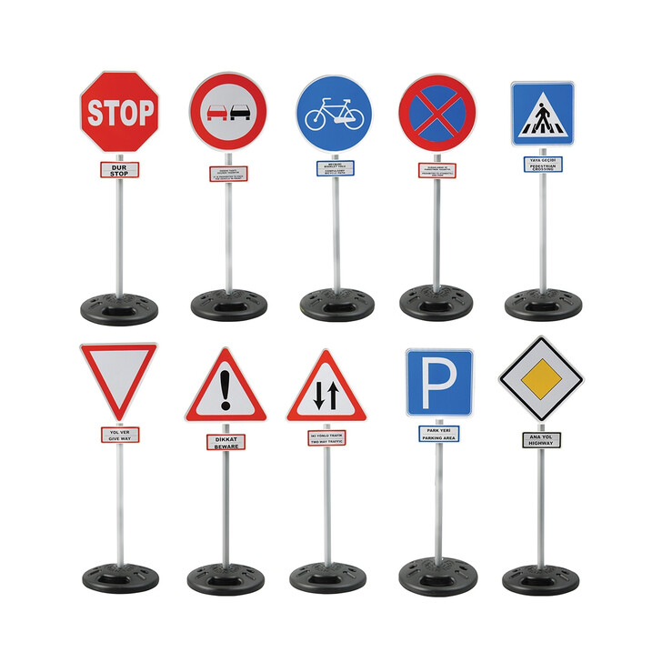 Set Pilsan Jucarie indicatoare rutiere Traffic Signs