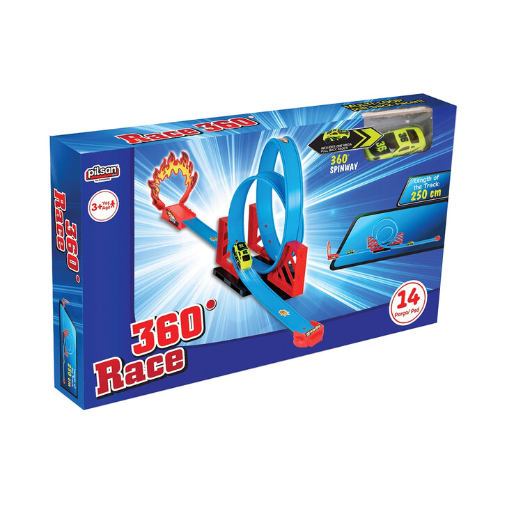 Pista de masini Pilsan Race 360 blue cu masinuta