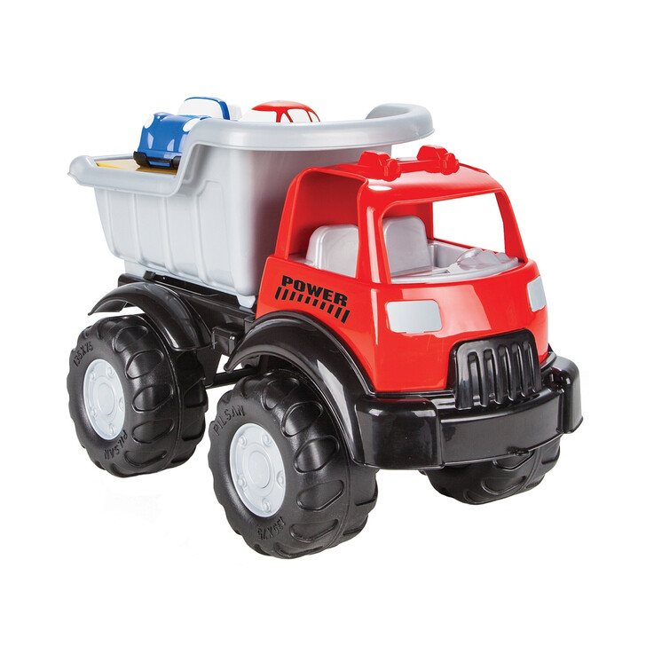 Camion basculant Pilsan Power Truck cu 2 masinute