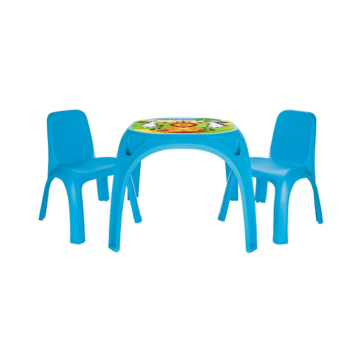 Set Masuta cu 2 scaune pentru copii Pilsan King Table blue