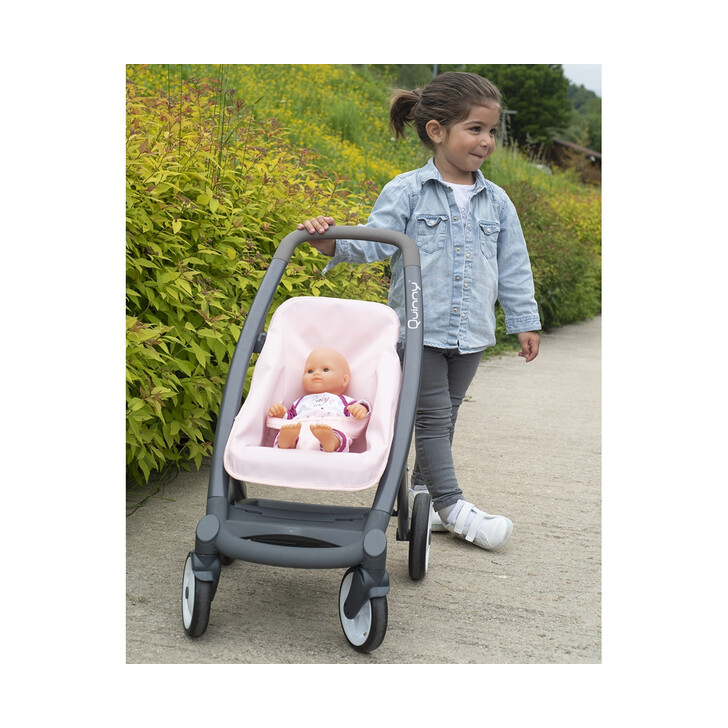 Carucior pentru papusi Smoby Quinny Combi 3 in 1 pink