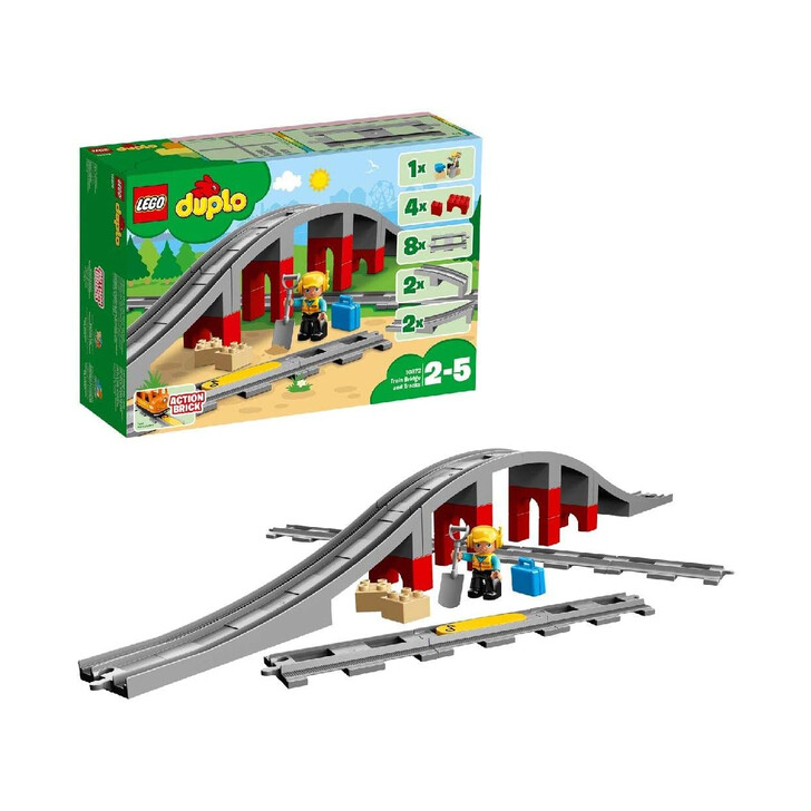 Set de construit - Lego Duplo Pod si Sine de Calea Ferata 10872