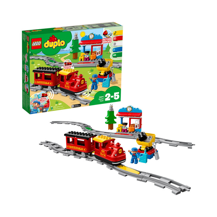 Set de construit - Lego Duplo Tren cu Aburi 10874