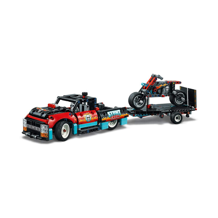 LEGO TECHNIC CAMION SI MOTOCICLETA PENTRU CASCADORII 42106
