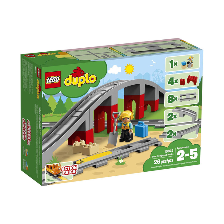 Set de construit - Lego Duplo Pod si Sine de Calea Ferata 10872