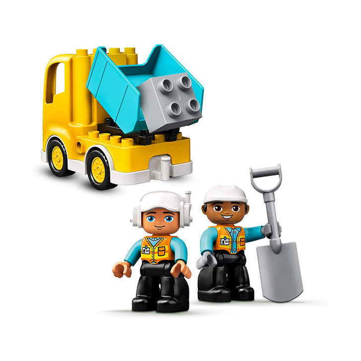 Set de construit - Lego Duplo Camion si Excavator pe Senile 10931