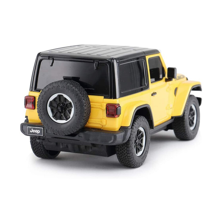 MASINA CU TELECOMANDA JEEP WRANGLER RUBICON GALBEN CU SCARA 1 LA 24