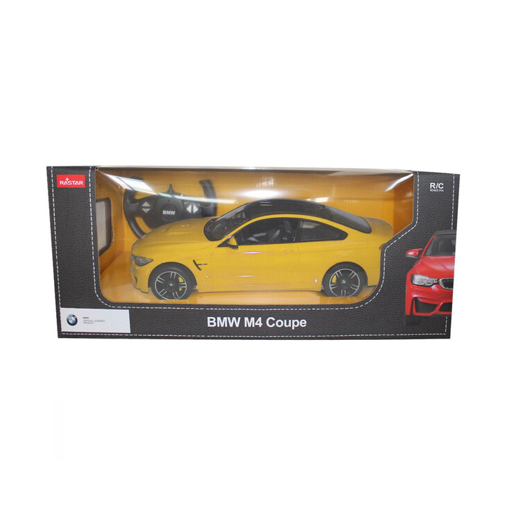 MASINA CU TELECOMANDA BMW M4 GALBEN CU SCARA 1 LA 14