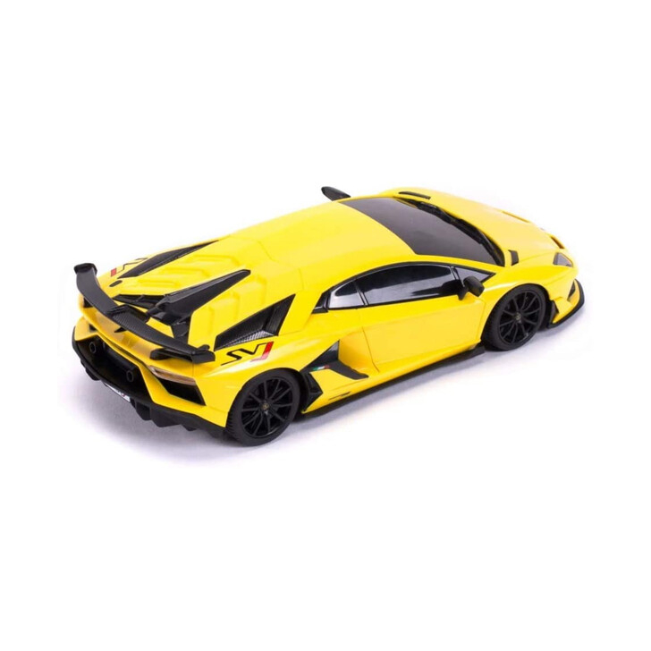 MASINA CU TELECOMANDA LAMBORGHINI AVENTADOR SVJ GALBEN CU SCARA 1 LA 24