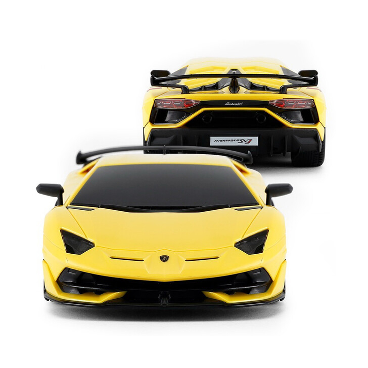 MASINA CU TELECOMANDA LAMBORGHINI AVENTADOR SVJ GALBEN CU SCARA 1 LA 24
