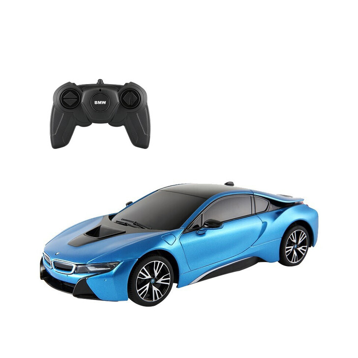 MASINA CU TELECOMANDA BMW i8 ALBASTRU CU SCARA 1 LA 18