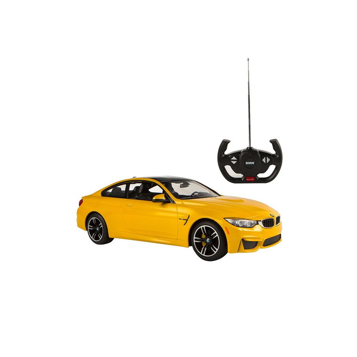 MASINA CU TELECOMANDA BMW M4 GALBEN CU SCARA 1 LA 14