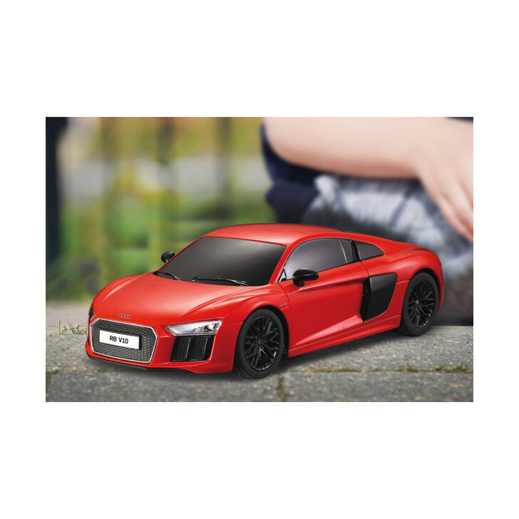MASINA CU TELECOMANDA AUDI R8 ROSU CU SCARA 1 LA 24