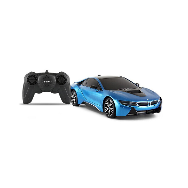 MASINA CU TELECOMANDA BMW i8 ALBASTRU CU SCARA 1 LA 18