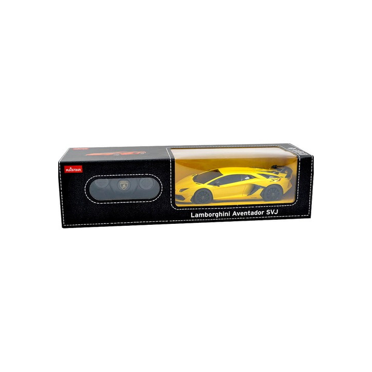 MASINA CU TELECOMANDA LAMBORGHINI AVENTADOR SVJ GALBEN CU SCARA 1 LA 24