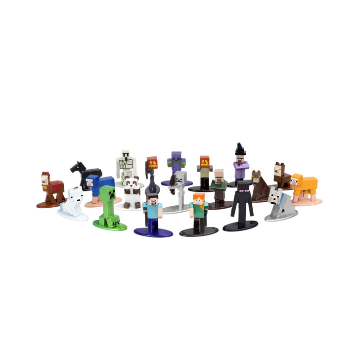 SET 20 FIGURINE METALICE MINECRAFT 4 CM