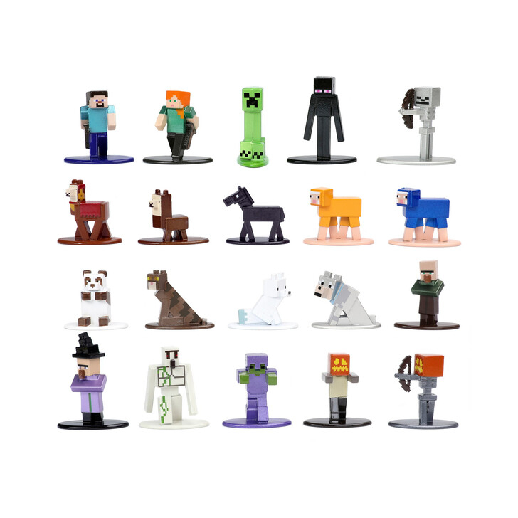 SET 20 FIGURINE METALICE MINECRAFT 4 CM