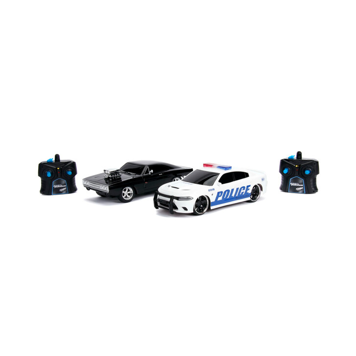 SET MASINUTE FAST AND FURIOUS RC TOYOTA SUPRA&DODGE CHARGER SRT SCARA 1:16