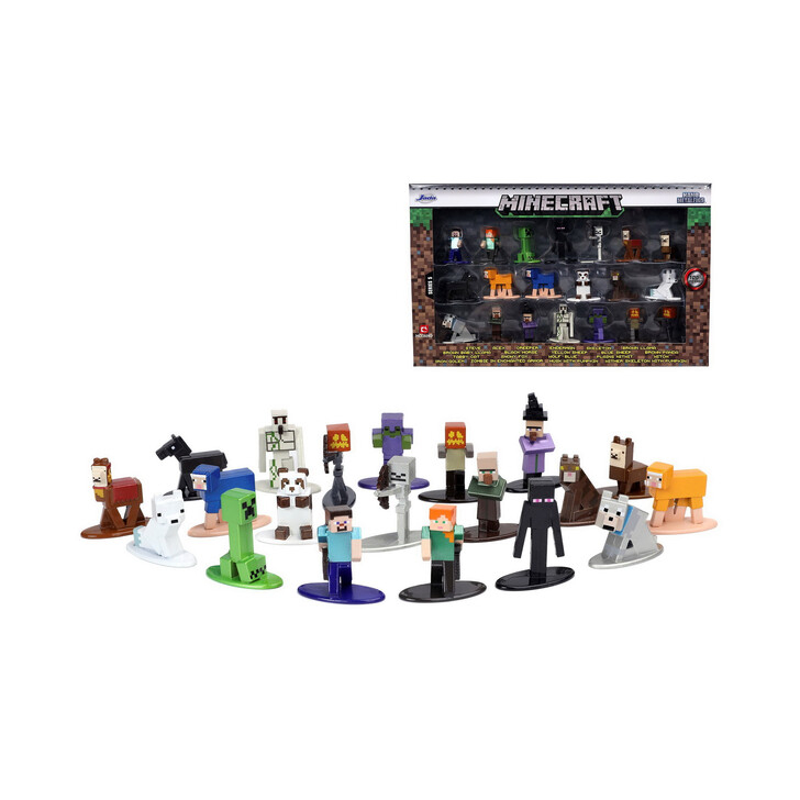 SET 20 FIGURINE METALICE MINECRAFT 4 CM