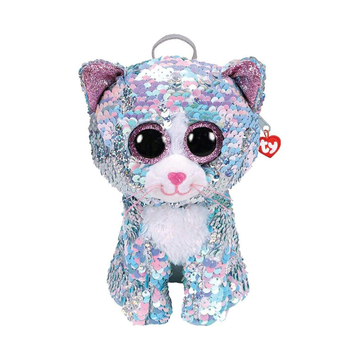 RUCSAC DE PLUS TY CU PAIETE PISICA WHIMSY