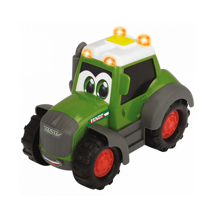 Tractor Dickie Toys Happy Fendt Animal Trailer cu remorca si figurina vaca