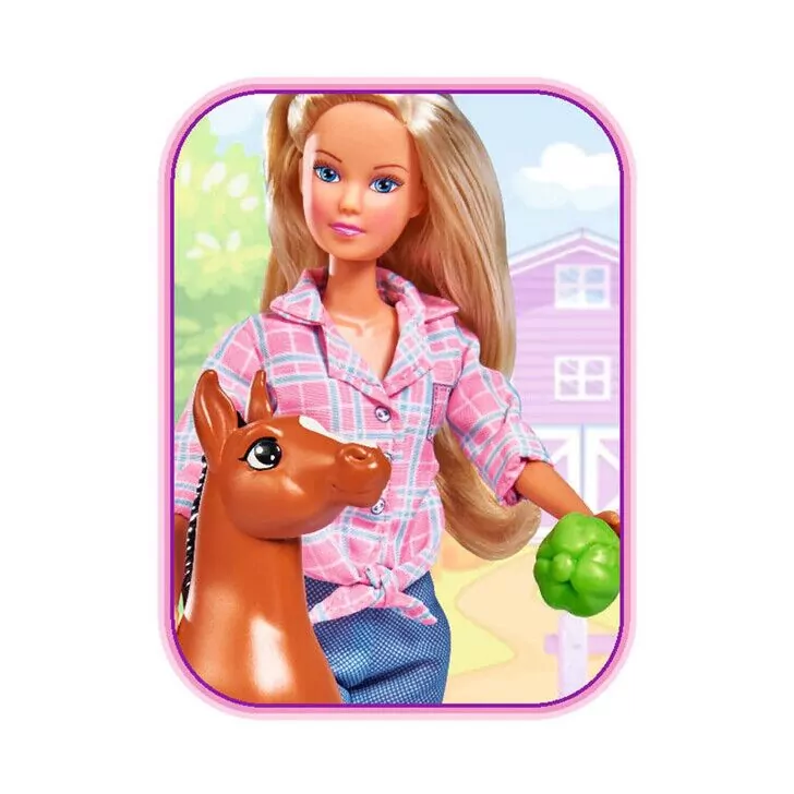 Papusa Simba Steffi Love Little Horse 29 cm cu figurina si accesorii