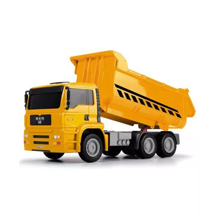 Set Dickie Toys Construction Twin Pack camion basculant MAN si buldozer Liebherr L566 Xpower