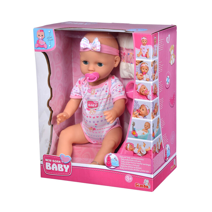 Papusa Simba New Born Baby, Baby Doll 43 cm cu accesorii