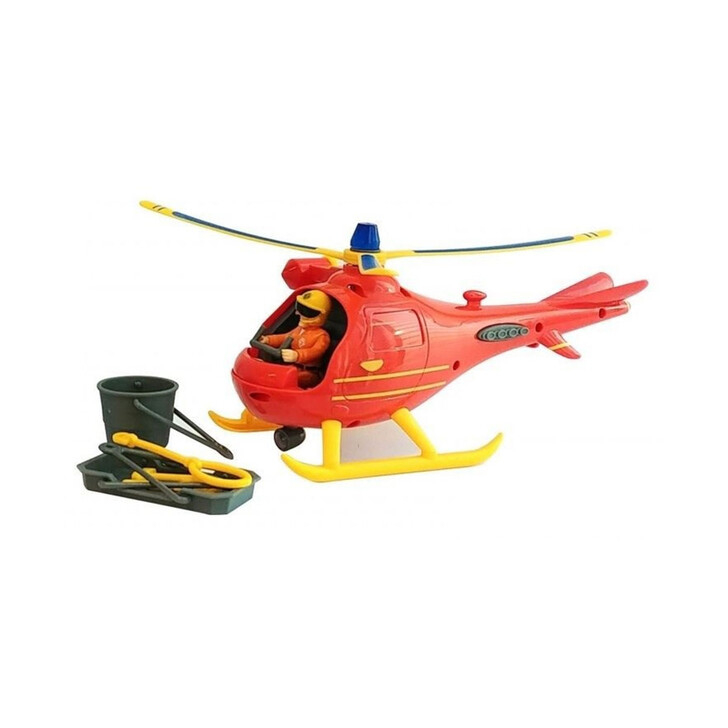 Jucarie Simba Elicopter Fireman Sam Wallaby cu figurina si accesorii