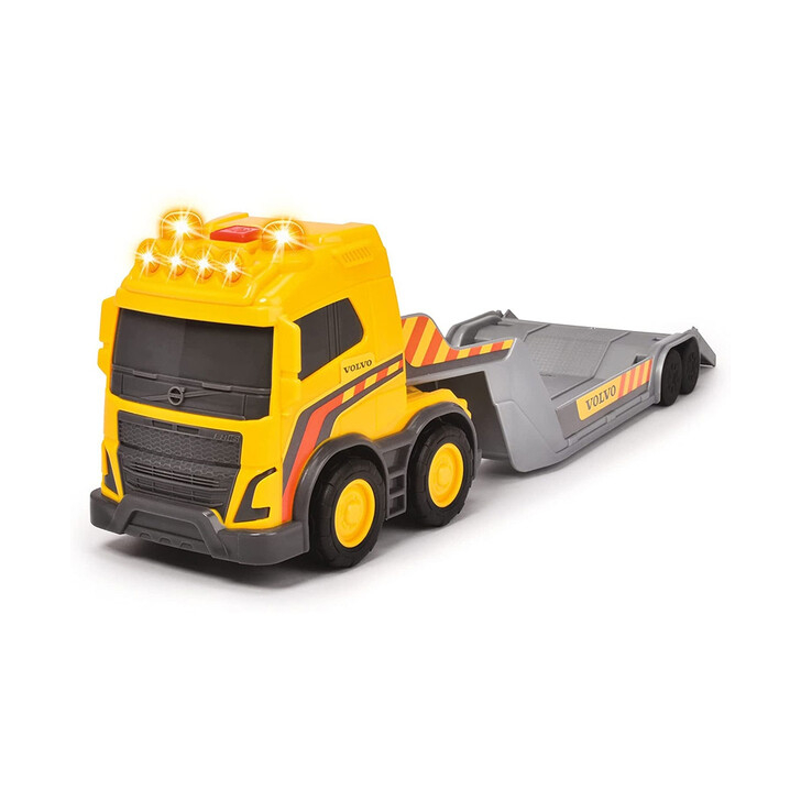 Set Dickie Toys Volvo Truck Team Camion cu remorca si buldozer