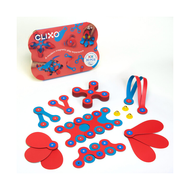 Set Clixo de construit cu magnet, Itsy pack Flamingo-Turquoise 30