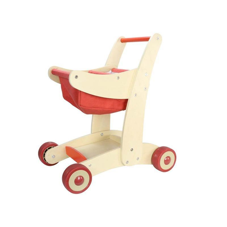 Cos de cumparaturi de jucarie, din lemn, +3 ani, Masterkidz