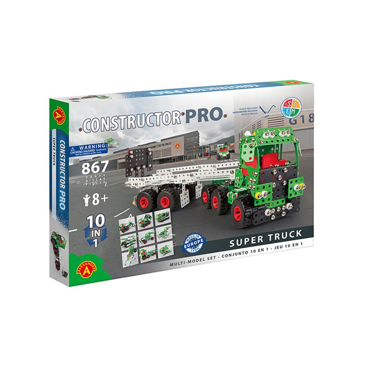 Set constructie 867 piese metalice Constructor-Super Truck (10in1), +8 ani Alexander