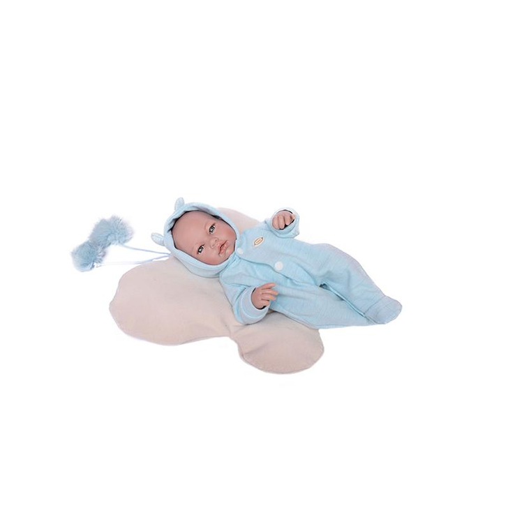 Papusa bebelus nou nascut Jaime, cu pijamale albastre, 36 cm, +3 ani, Guca