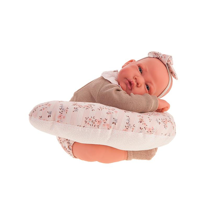 Papusa Bebelus nou nascut Cecilia cu perna pentru lactatie, 40 cm, Antonio Juan