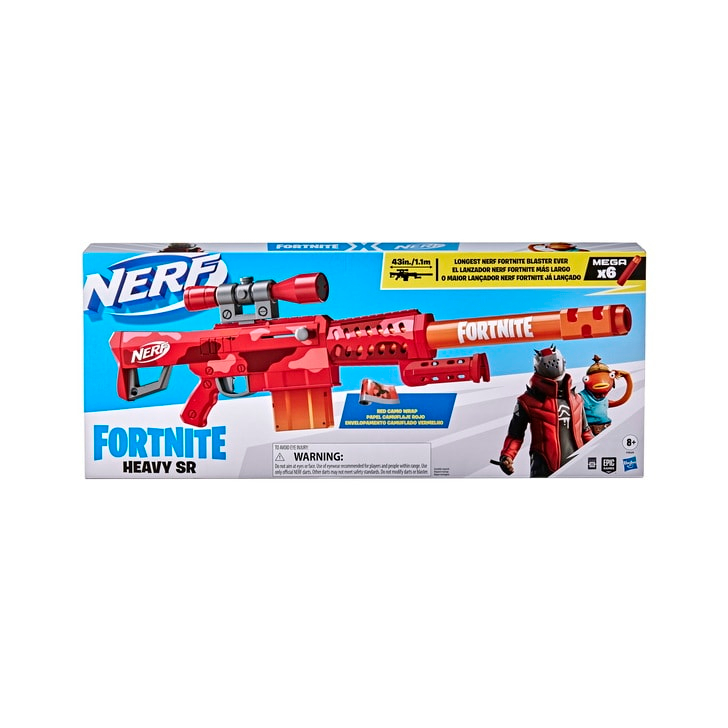 NERF BLASTER FORTNITE HEAVY SR 6 CARTUSE