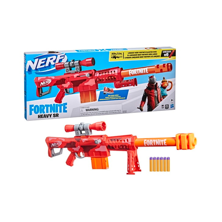 NERF BLASTER FORTNITE HEAVY SR 6 CARTUSE