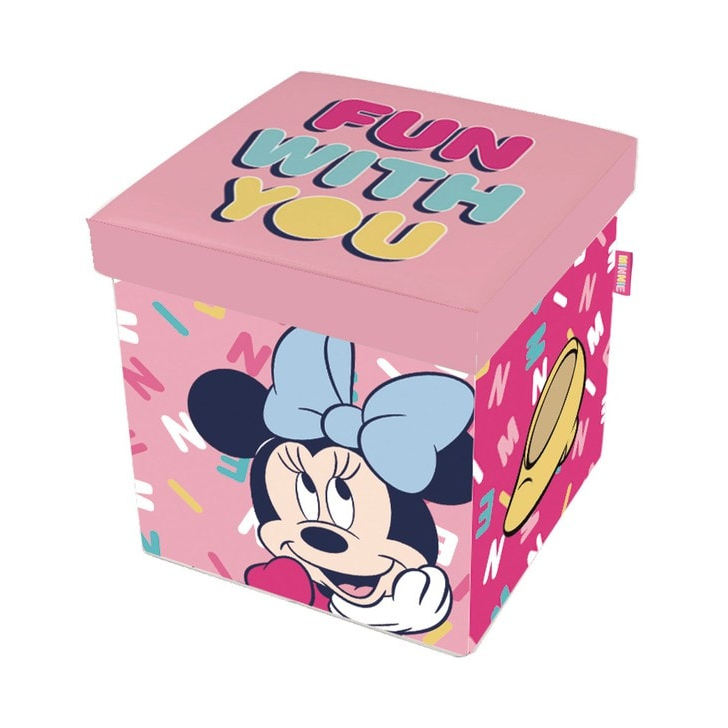 Taburet pentru depozitare jucarii Minnie Mouse