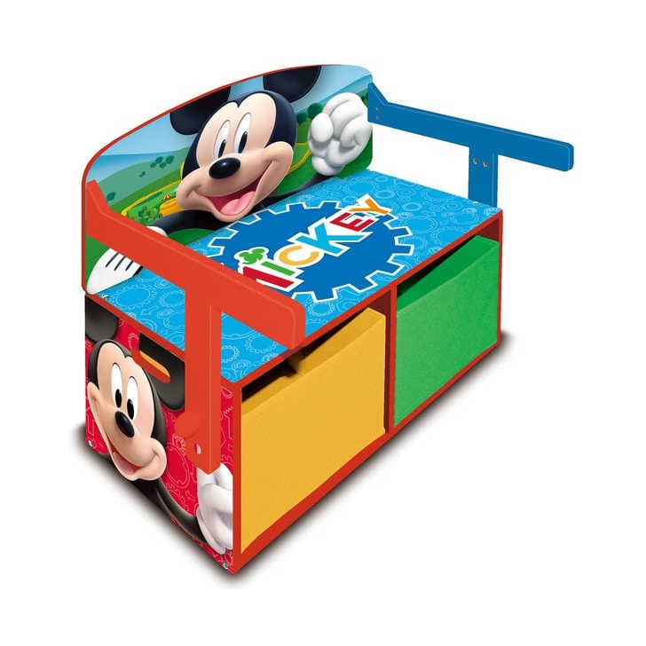 Mobilier 2 in 1 pentru depozitare jucarii Mickey Mouse Clubhouse