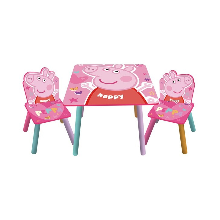 Set masuta si 2 scaunele Peppa Pig