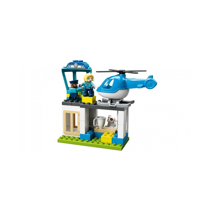Set de construit - Lego Duplo, Sectie de Politie si Elicopter  10959