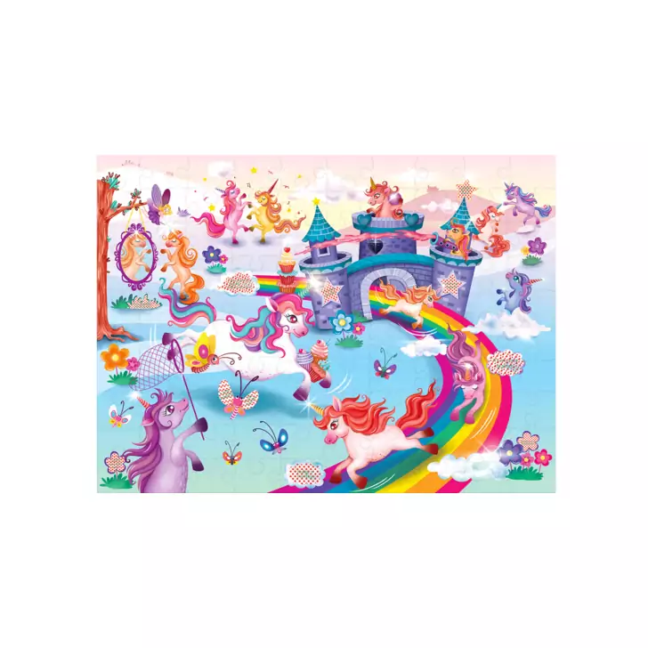 Puzzle magic - Secretele unicornilor (100 piese)