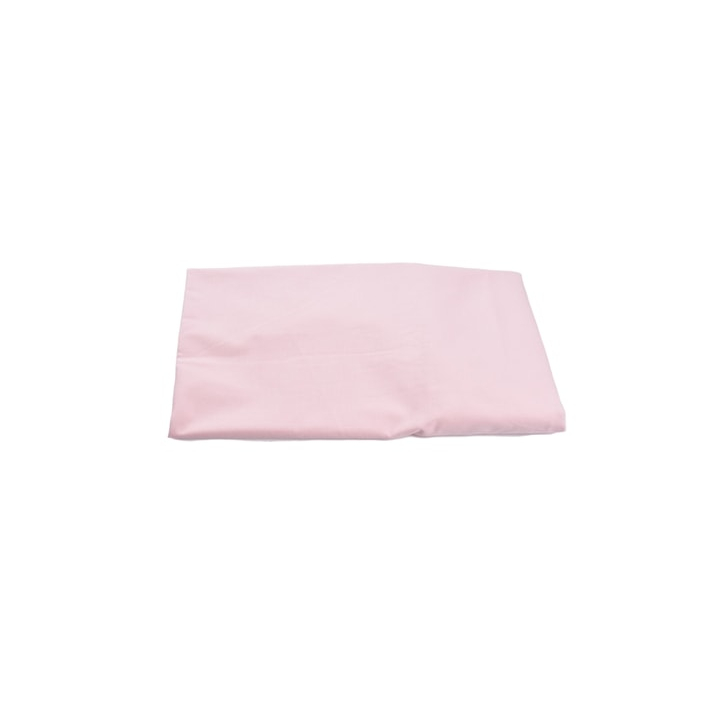 Set 2 cearsafuri patut 120x60 cm bumbac 100% alb roz+ Protectie impermeabila