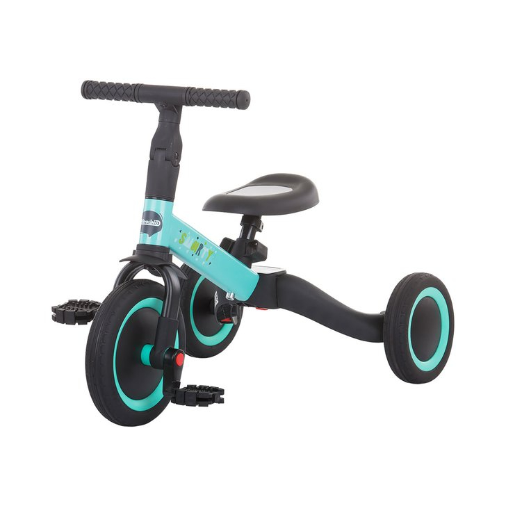 Tricicleta si bicicleta pentru copii Chipolino Smarty 2 in 1 mint