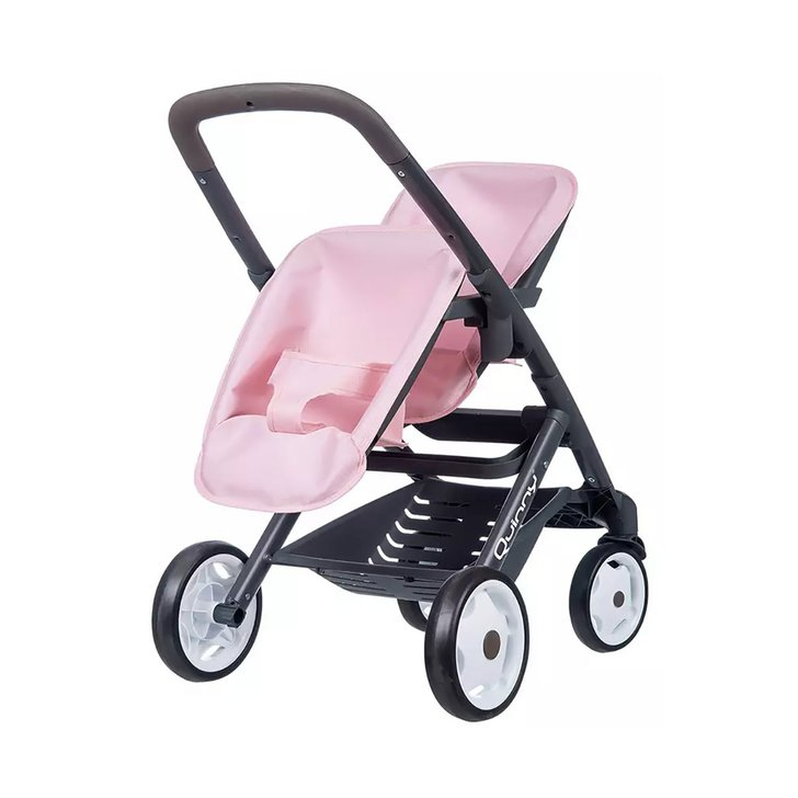 Carucior pentru papusi Smoby Maxi Cosy Quinny Twin roz