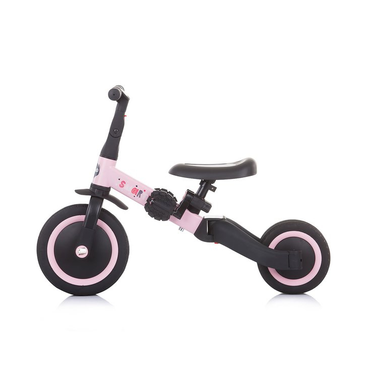 Tricicleta si bicicleta pentru copii Chipolino Smarty 2 in 1 light pink